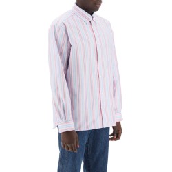 mathias striped oxford shirt