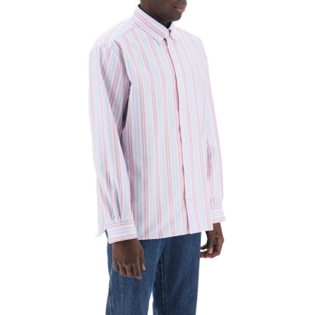 mathias striped oxford shirt