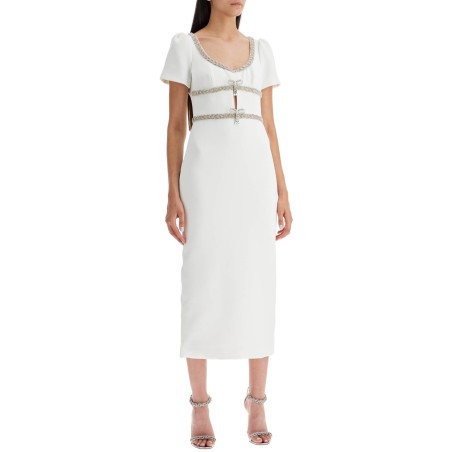 'diamond midi dress in crepe