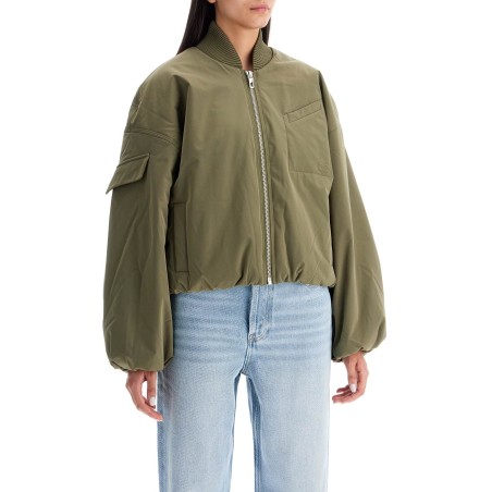 short oversized bomber jacket