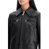 short leather jacket for women