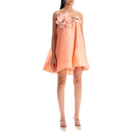 "mini organza dress with petal