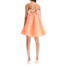 "mini organza dress with petal