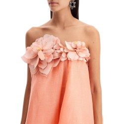 "mini organza dress with petal