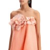 "mini organza dress with petal