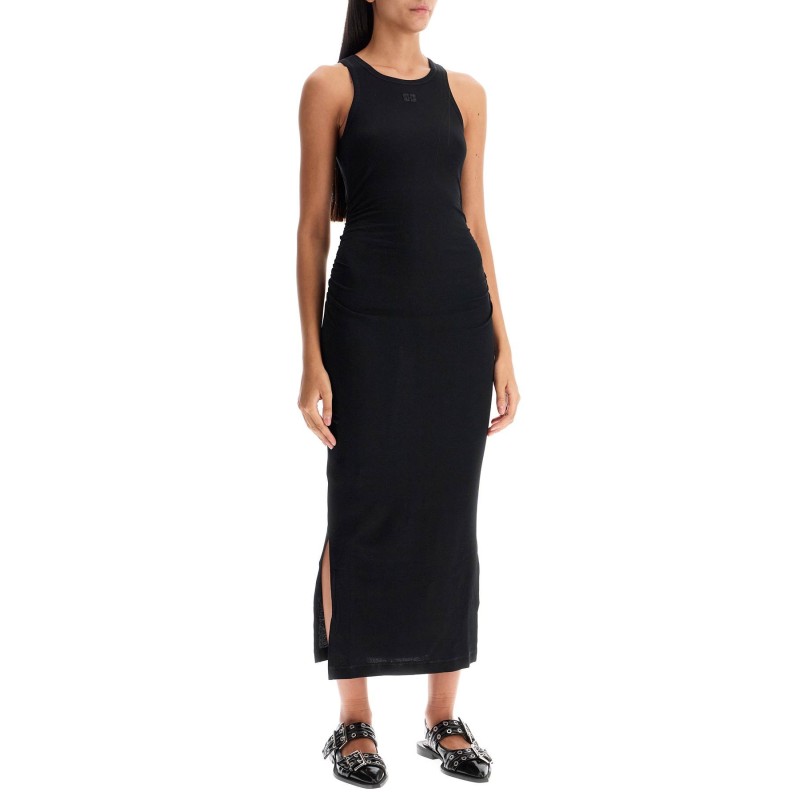 'ribbed jersey midi dress with nine