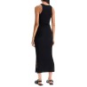 'ribbed jersey midi dress with nine