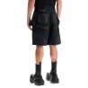 "bi-material cargo bermuda shorts