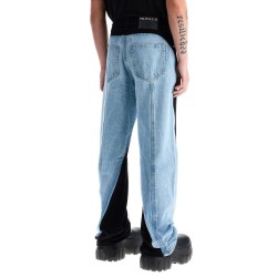 two-tone denim jeans