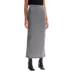 bicolor knit skirt