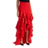 asymmetric skirt with ruffles