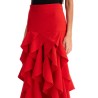 asymmetric skirt with ruffles