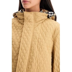 quilted jacket with removable hood