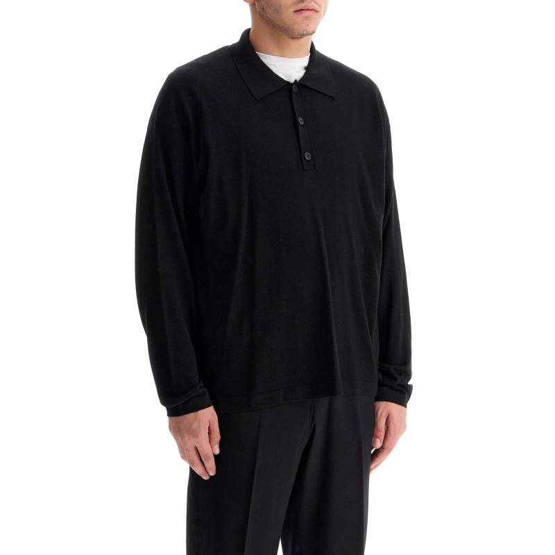 long-sleeved wool djon polo