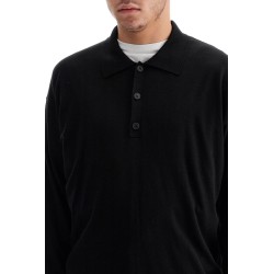 long-sleeved wool djon polo