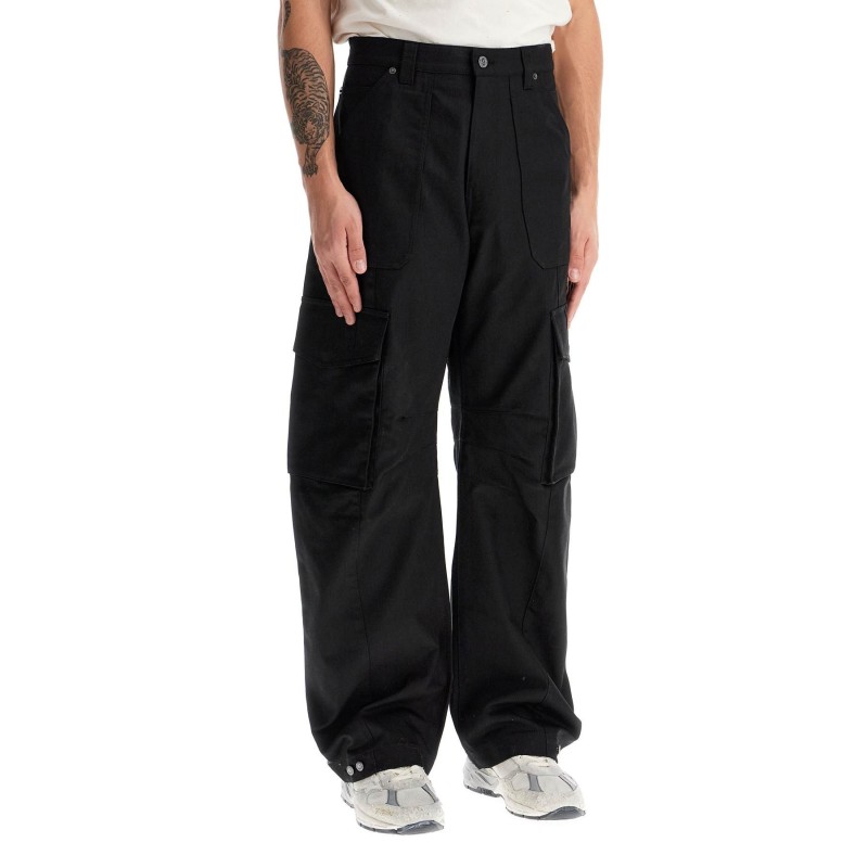 twill cargo pants in italian