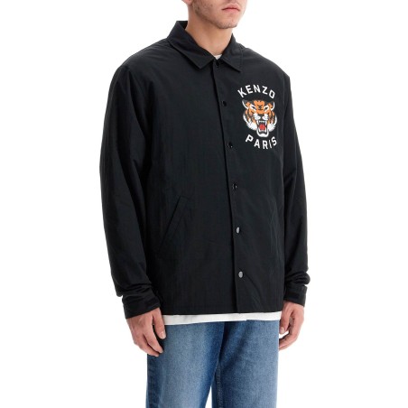 lucky tiger nylon overshirt for