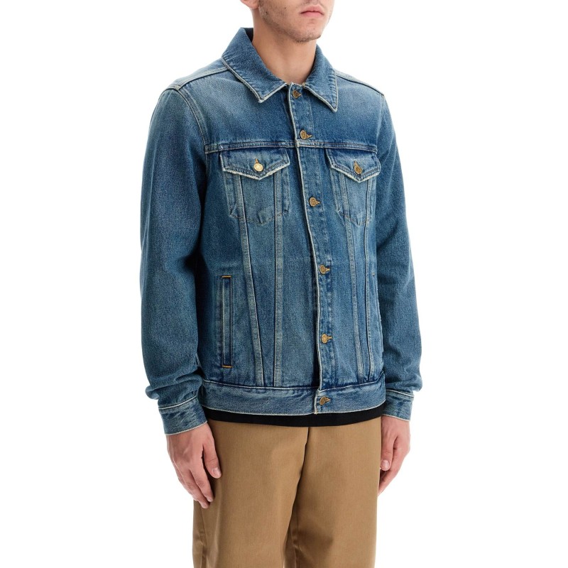 regular denim jacket for men or