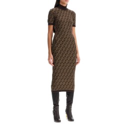 'knit midi dress with ff