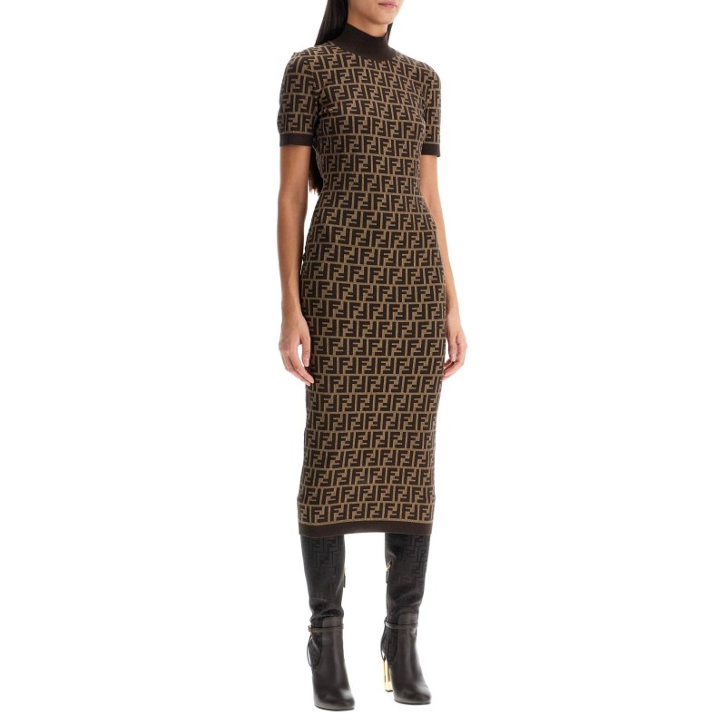 'knit midi dress with ff