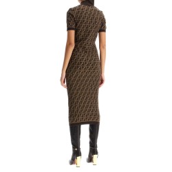 'knit midi dress with ff