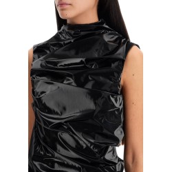 laminated jersey dress