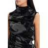 laminated jersey dress