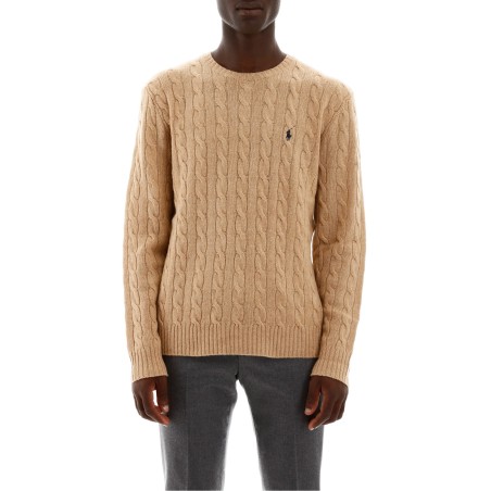 cable knit wool-cashmere sweater