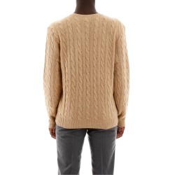 cable knit wool-cashmere sweater