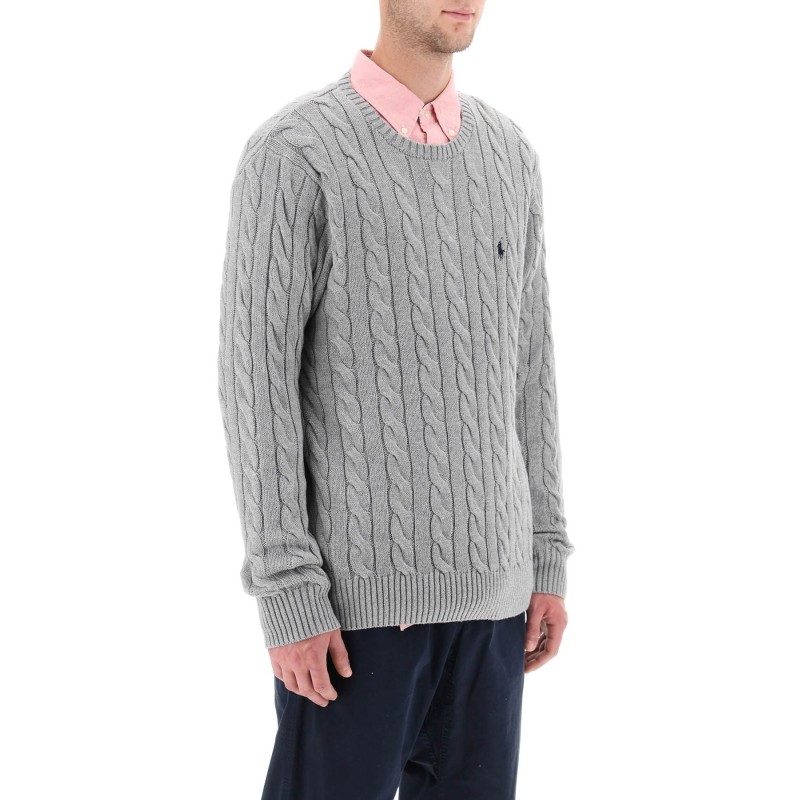 cable knit cotton sweater