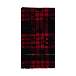 tartan wool skull scarf in