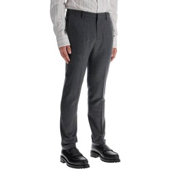 slim fit flannel trousers in eight