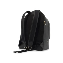 "signature stripe leather backpack"