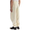 stretch wool barrel pants for men/w