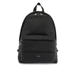 embossed leather backpack