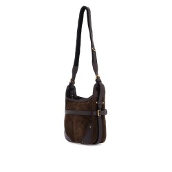 small sierra suede hobo bag in leather.