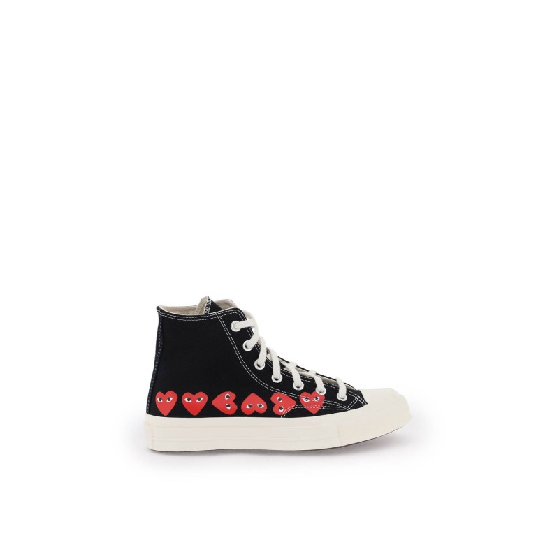 multi heart converse x comme des garçons play hi-top sneakers