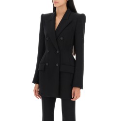 harem double-breasted shaped blazer