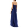 silk chiffon bustier gown