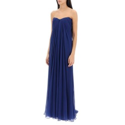 silk chiffon bustier gown