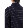 blouson jacket in striped boucle wool