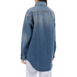 denim overshirt made of recycled cotton blend