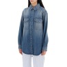 denim overshirt made of recycled cotton blend