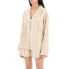 monogram silk pajama top