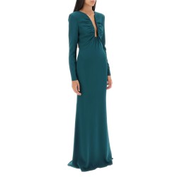 maxi dress with plunging neckline