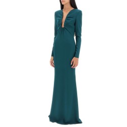 maxi dress with plunging neckline