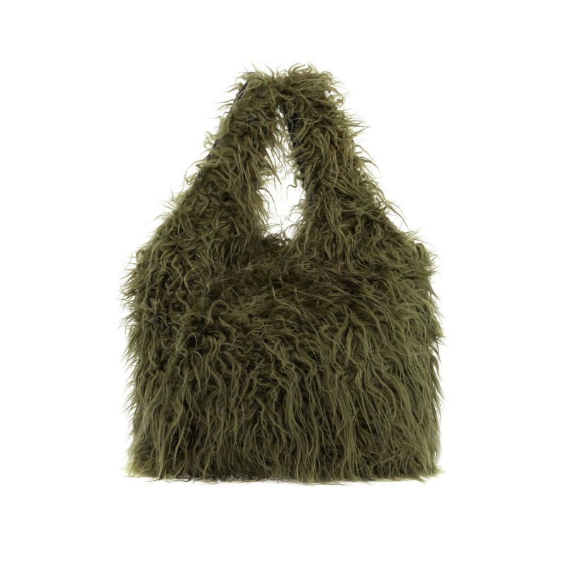 eco fur tote bag in