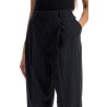 double pleated pinstripe trousers