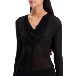 draped neckline top with