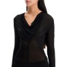 draped neckline top with